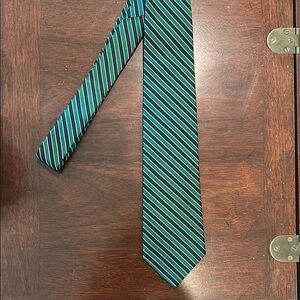 Brooks Brothers Green and Blue Striped Men's Tie